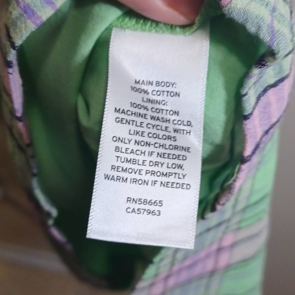 B.P Green Print Square Neck Cotton Minidress - Picture 10 of 12